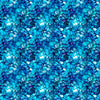 Image of Dreamweaver Petals Blue quilting cotton fabric by Morris Creative Group for QT Fabrics. Features an abstract pattern on a blue background. Cute Little Fabric Shop.