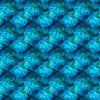 Image of Dreamweaver Foliage Ocean quilting cotton fabric by Morris Creative Group for QT Fabrics. Features an abstract pattern on a blue background. Cute Little Fabric Shop.