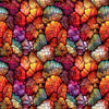 Image of Dreamweaver Color Hues Multi quilting cotton fabric by Morris Creative Group for QT Fabrics. Features an abstract pattern on a rainbow background. Cute Little Fabric Shop.