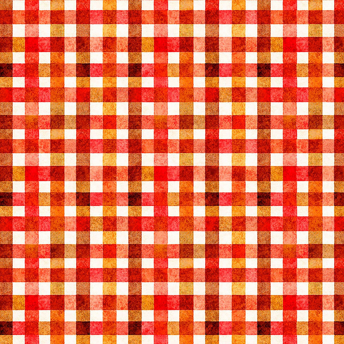 Image of QT Foodies Gingham Red quilting cotton fabric by Morris Creative Group for QT Fabrics. Features gingham on a red background. Cute Little Fabric Shop.