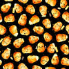 Image of QT Foodies Potatoes Black quilting cotton fabric by Morris Creative Group for QT Fabrics. Features potatoes on a black background. Cute Little Fabric Shop.