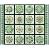 Sylvan Essence Botanical Picture Patches Panel Forest Green Floral Fabric - 32305 - QT Fabrics Quilting Cotton Fabric