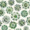 Image of Sylvan Essence Leaf Mandalas Eggshell quilting cotton fabric by Morris Creative Group for QT Fabrics. Features leaves on a white background. Cute Little Fabric Shop.