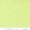 Image of Joysome Tiny Peel Honeydew quilting cotton fabric by Corey Yoder for Moda Fabrics. Features stripes and dots on a green background. Cute Little Fabric Shop.