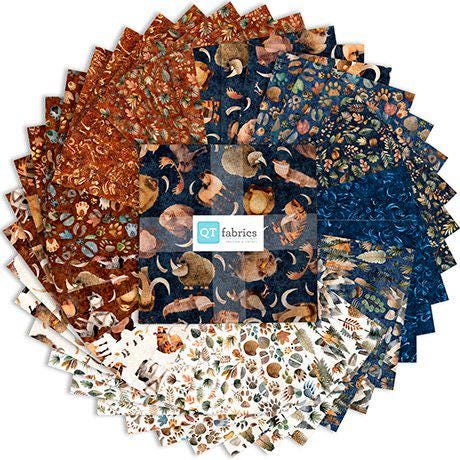 Terrors of the Pleistocene 10" Stacker Ice Age Fabric - 10SQ TOTP 6PKT - 42-Piece Precut - QT Fabrics Quilting Cotton Fabric