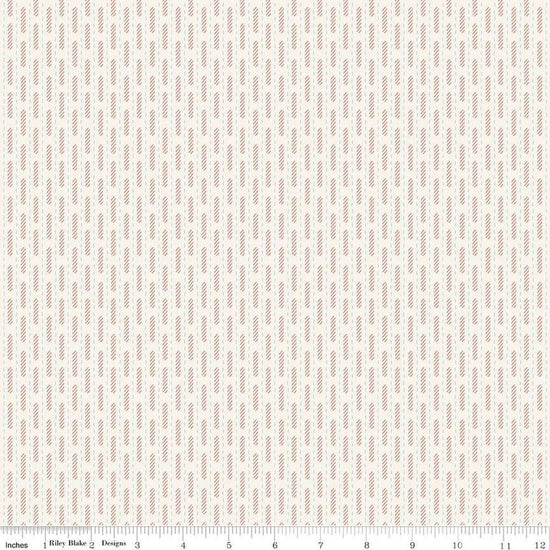 Image of Hush Hush 6 Toweling Off White quilting cotton fabric by assorted designers for Riley Blake Designs. Features a geometric pattern on a cream background. Cute Little Fabric Shop.