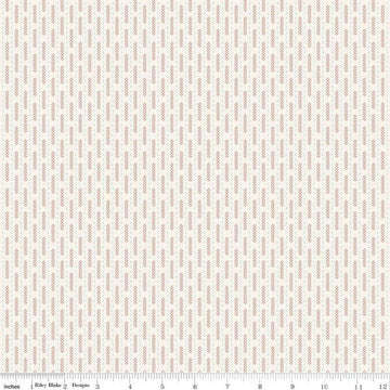 Image of Hush Hush 6 Toweling Off White quilting cotton fabric by assorted designers for Riley Blake Designs. Features a geometric pattern on a cream background. Cute Little Fabric Shop.