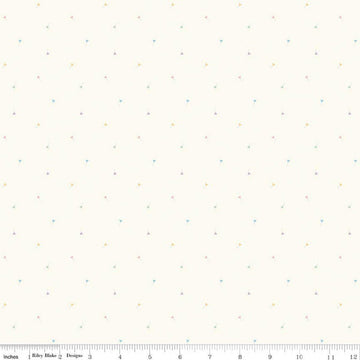 Image of Hush Hush 6 Lollies White quilting cotton fabric by assorted designers for Riley Blake Designs. Features lollypops on a white background. Cute Little Fabric Shop.