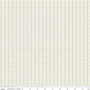 Image of Hush Hush 6 Star Crossed White quilting cotton fabric by assorted designers for Riley Blake Designs. Features a geometric pattern on a white background. Cute Little Fabric Shop.