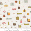 Image of Bug Collector The Bugs Cloud quilting cotton fabric by Sweetwater for Moda Fabrics. Features insects on a white background. Cute Little Fabric Shop.