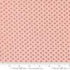 Image of Bug Collector Dot Dot Dot Petal Pink quilting cotton fabric by Sweetwater for Moda Fabrics. Features circles on a pink background. Cute Little Fabric Shop.