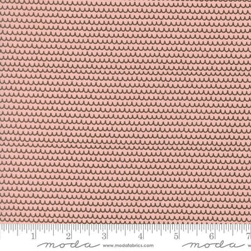 Image of Bug Collector Squiggles Blush quilting cotton fabric by Sweetwater for Moda Fabrics. Features lines on a pink background. Cute Little Fabric Shop.