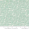 Image of Bug Collector Alphabet Sky quilting cotton fabric by Sweetwater for Moda Fabrics. Features letters on a blue background. Cute Little Fabric Shop.