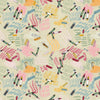 Image of Drawn to Create Crayon Doodles Light Khaki quilting cotton fabric by Eulalia Mejia for QT Fabrics. Features scribbles on a beige background. Cute Little Fabric Shop.