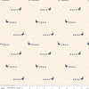 Image of Hedgerow Haven Geese Cream quilting cotton fabric by Amber Elliot for Riley Blake Designs. Features birds on a cream background. Cute Little Fabric Shop.