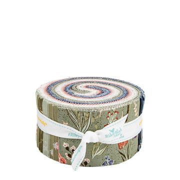 SALE Hedgerow Haven 2.5" Rolie Polie Floral Fabric - RP-18180-40 - 40-Piece Precut - Riley Blake Quilting Cotton Fabric