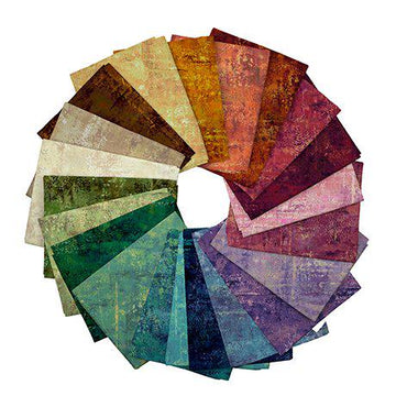 Vibe Muted Fat Quarter Bundle Semi-Solid Fabric - FATQU VIBE 3PKM - 21-Piece Precut - QT Fabrics Quilting Cotton Fabric