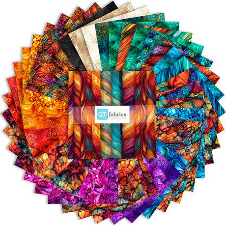 Dreamweaver 10" Stacker Abstract Fabric - 10SQ DRWE 6PKD - 42-Piece Precut - QT Fabrics Quilting Cotton Fabric
