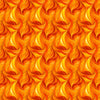 Image of Dreamweaver Flames Orange quilting cotton fabric by Morris Creative Group for QT Fabrics. Features an abstract pattern on an orange background. Cute Little Fabric Shop.