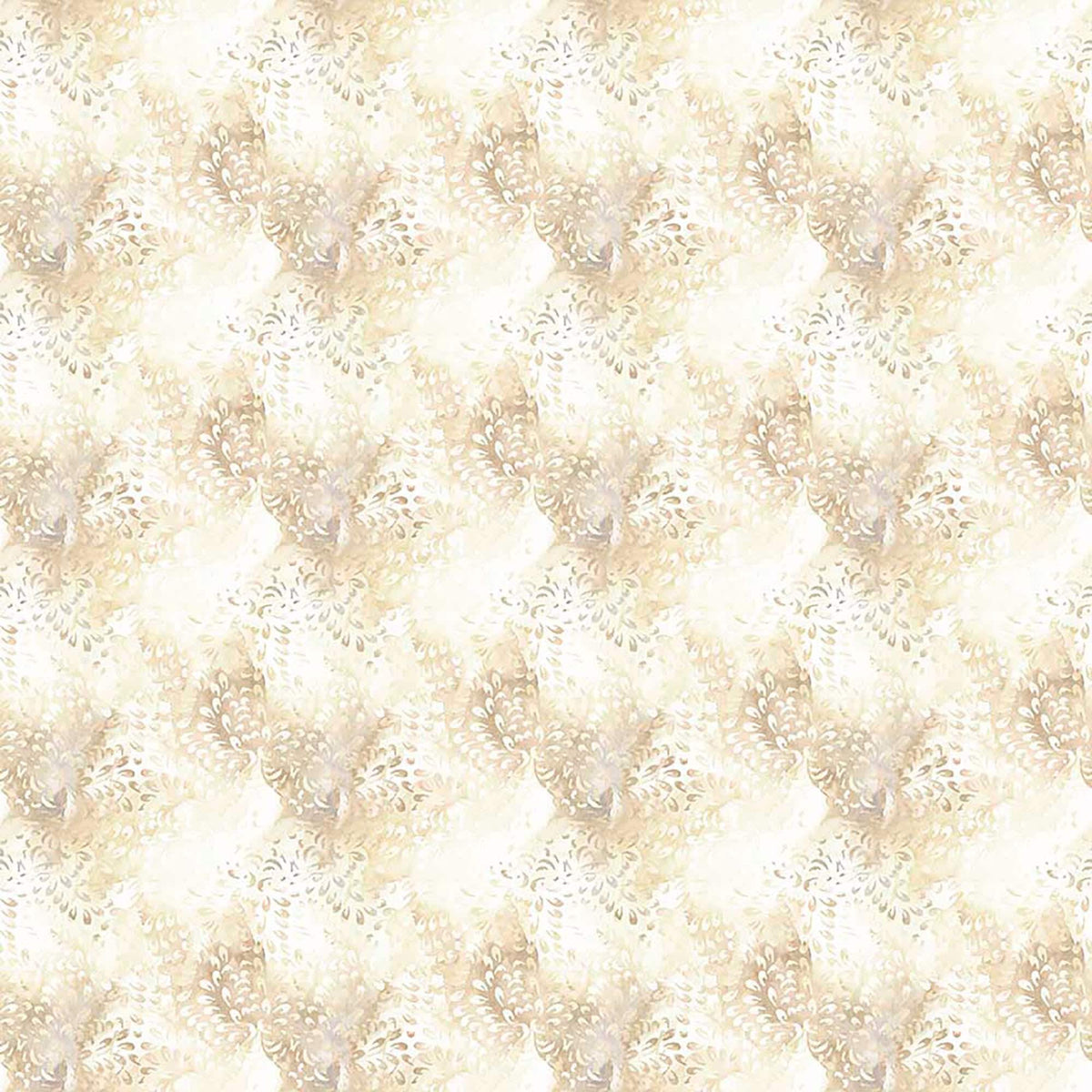 Image of Dreamweaver Blender Birch quilting cotton fabric by Morris Creative Group for QT Fabrics. Features an abstract pattern on a cream background. Cute Little Fabric Shop.