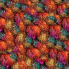 Image of Dreamweaver Color Buds Multi quilting cotton fabric by Morris Creative Group for QT Fabrics. Features an abstract pattern on a rainbow background. Cute Little Fabric Shop.