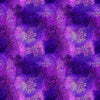 Image of Dreamweaver Color Burst Violet quilting cotton fabric by Morris Creative Group for QT Fabrics. Features an abstract pattern on a purple background. Cute Little Fabric Shop.