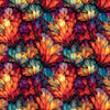 Image of Dreamweaver Color Bloom Multi quilting cotton fabric by Morris Creative Group for QT Fabrics. Features an abstract pattern on a rainbow background. Cute Little Fabric Shop.