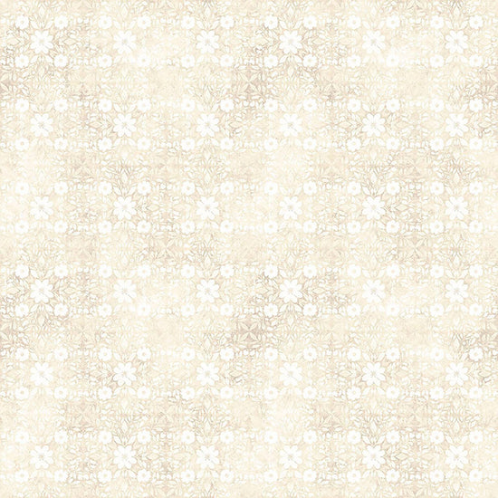 Image of Sylvan Essence Floral Blender Cream quilting cotton fabric by Morris Creative Group for QT Fabrics. Features flowers on a cream background. Cute Little Fabric Shop.