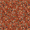 Image of Terrors of the Pleistocene Pleistocene Plants Paprika quilting cotton fabric by Morris Creative Group for QT Fabrics. Features leaves on a reddish brown background. Cute Little Fabric Shop.