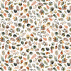 Image of Terrors of the Pleistocene Pleistocene Plants Eggshell quilting cotton fabric by Morris Creative Group for QT Fabrics. Features leaves on a white background. Cute Little Fabric Shop.