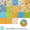 Daisy Delights Fat Quarter Bundle Floral Fabric - FATQU DADE 3PKD - 18-Piece Precut - QT Fabrics Quilting Cotton Fabric