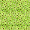 Image of Daisy Delights Ditsy Lime quilting cotton fabric by Morris Creative Group for QT Fabrics. Features flowers on a green background. Cute Little Fabric Shop.