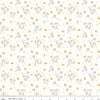 Image of Hush Hush 6 Make A Wish White quilting cotton fabric by assorted designers for Riley Blake Designs. Features flowers on a white background. Cute Little Fabric Shop.