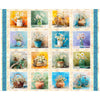 Daisy Delights Picture Patches Panel Multi Blue Floral Fabric - 32149 - QT Fabrics Quilting Cotton Fabric