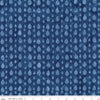 Image of Batiks Around the World London Rainstorm quilting cotton fabric by Tara Reed for Riley Blake Designs. Features raindrops on a blue background. Cute Little Fabric Shop.