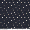 Image of Hedgerow Haven Strawberries Midnight quilting cotton fabric by Amber Elliot for Riley Blake Designs. Features berries on a black background. Cute Little Fabric Shop.