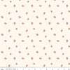 Image of Hedgerow Haven Strawberries Cream quilting cotton fabric by Amber Elliot for Riley Blake Designs. Features berries on a cream background. Cute Little Fabric Shop.