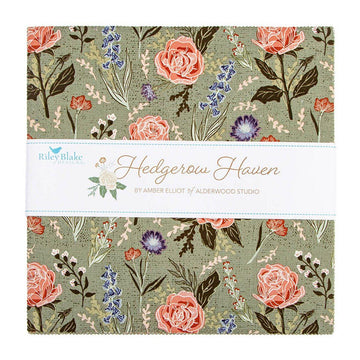 SALE Hedgerow Haven 10" Stacker Floral Fabric - 10-18180-42 - 42-Piece Precut - Riley Blake Quilting Cotton Fabric