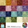 Vibe Muted Fat Quarter Bundle Semi-Solid Fabric - FATQU VIBE 3PKM - 21-Piece Precut - QT Fabrics Quilting Cotton Fabric