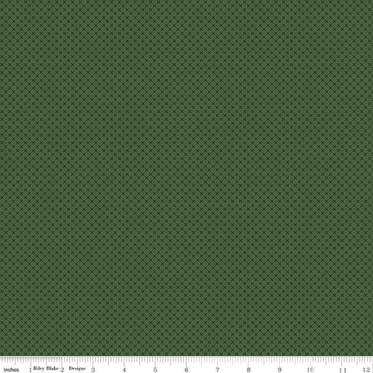 Hunter Green Kisses Tone on Tone by Riley Blake Designs - Basic Coordinate - Quilting Cotton Fabric