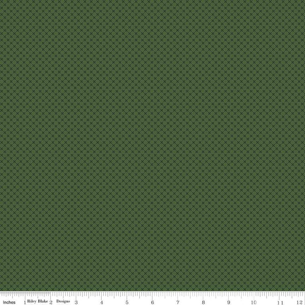 Hunter Green Kisses Tone on Tone by Riley Blake Designs - Basic Coordinate - Quilting Cotton Fabric