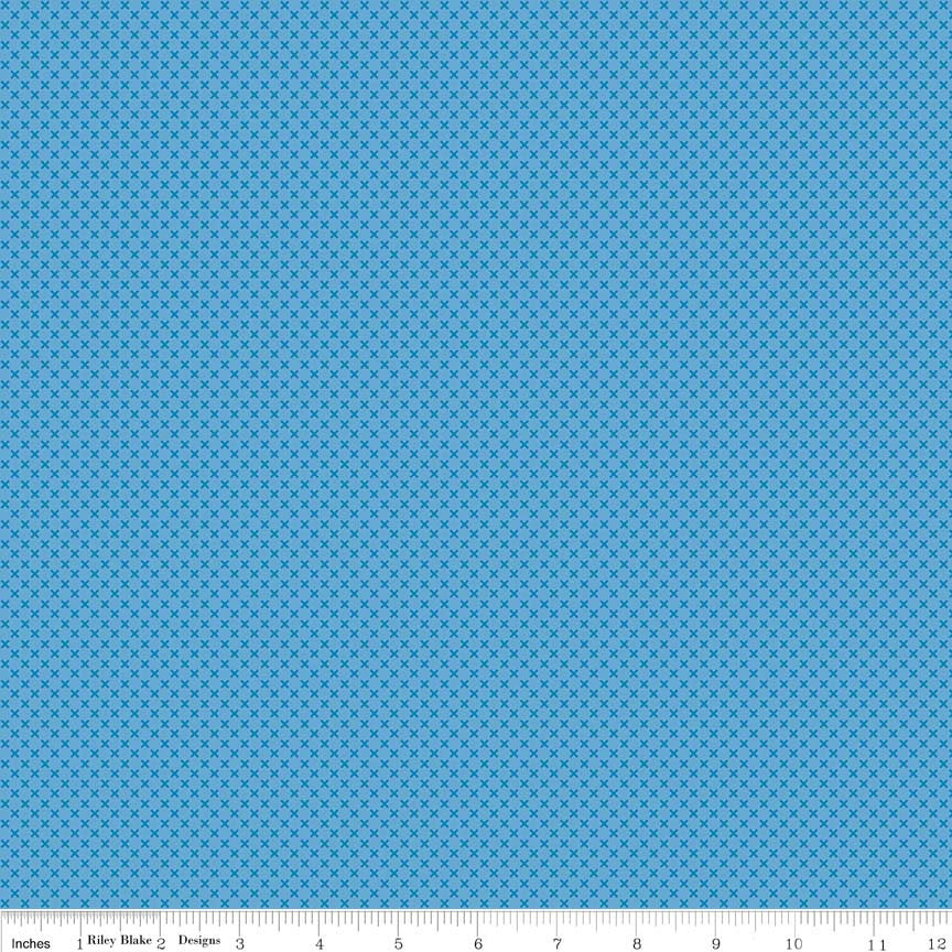 SALE Medium Blue Kisses Tone on Tone by Riley Blake Designs - Basic Coordinate - Quilting Cotton Fabric