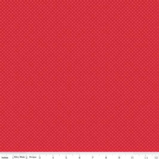 DEAL Red Kisses Tone on Tone - Riley Blake Designs - Basic Coordinate - Quilting Cotton Fabric