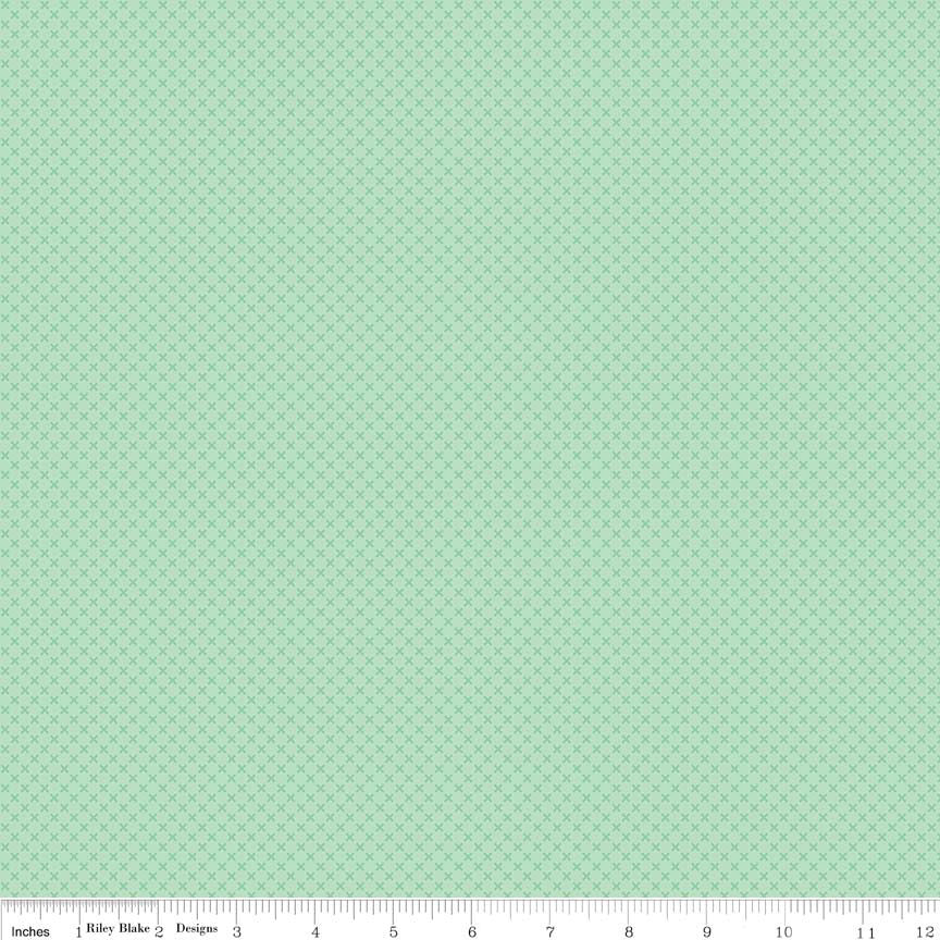 Sweet Mint Green Kisses Tone on Tone by Riley Blake Designs - Basic Coordinate - Quilting Cotton Fabric