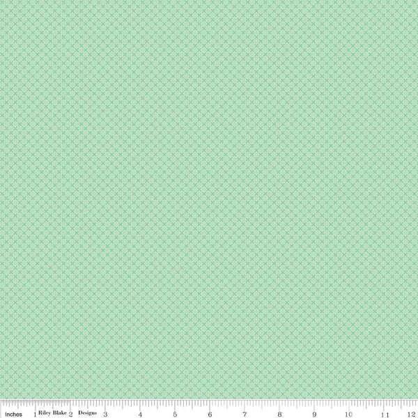 SALE Sweet Mint Green Kisses Tone on Tone by Riley Blake Designs - Basic Coordinate - Quilting Cotton Fabric