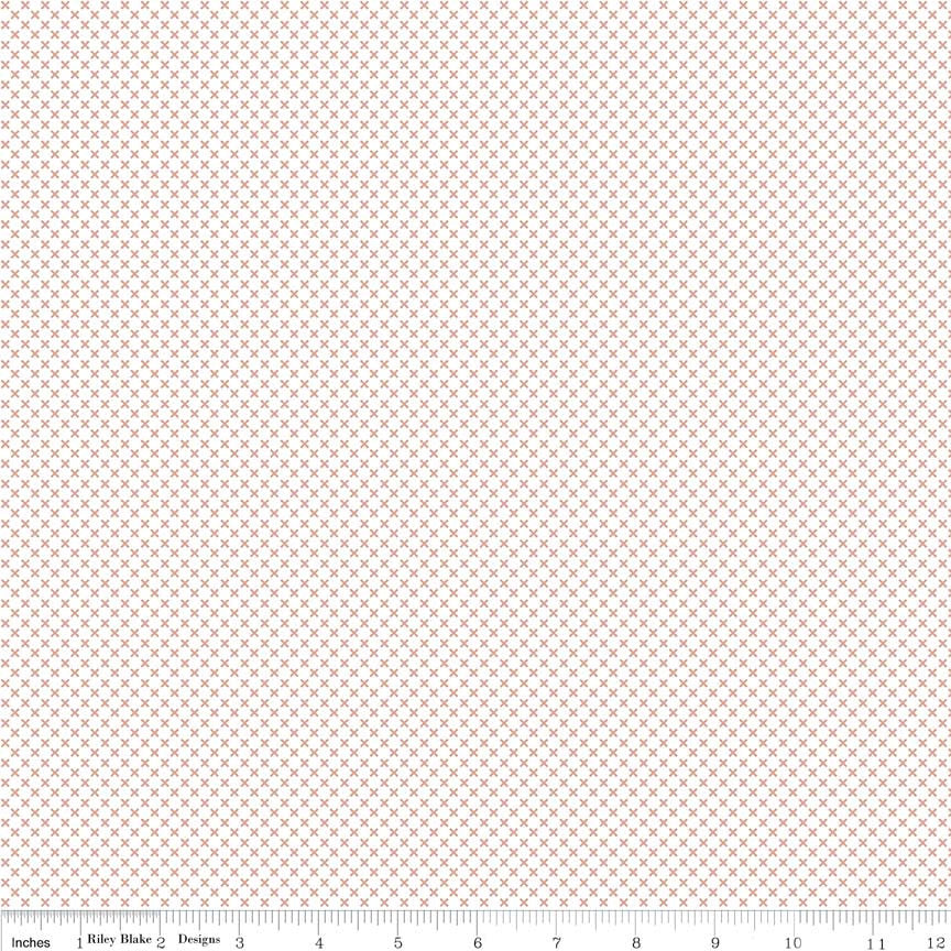 CLEARANCE Rose Gold SPARKLE Kisses on White Metallic Copper - Riley Blake - Quilting Cotton Fabric