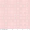 SALE White on Baby Pink Flat Swiss Dots - Riley Blake Designs - Quilting Cotton Fabric