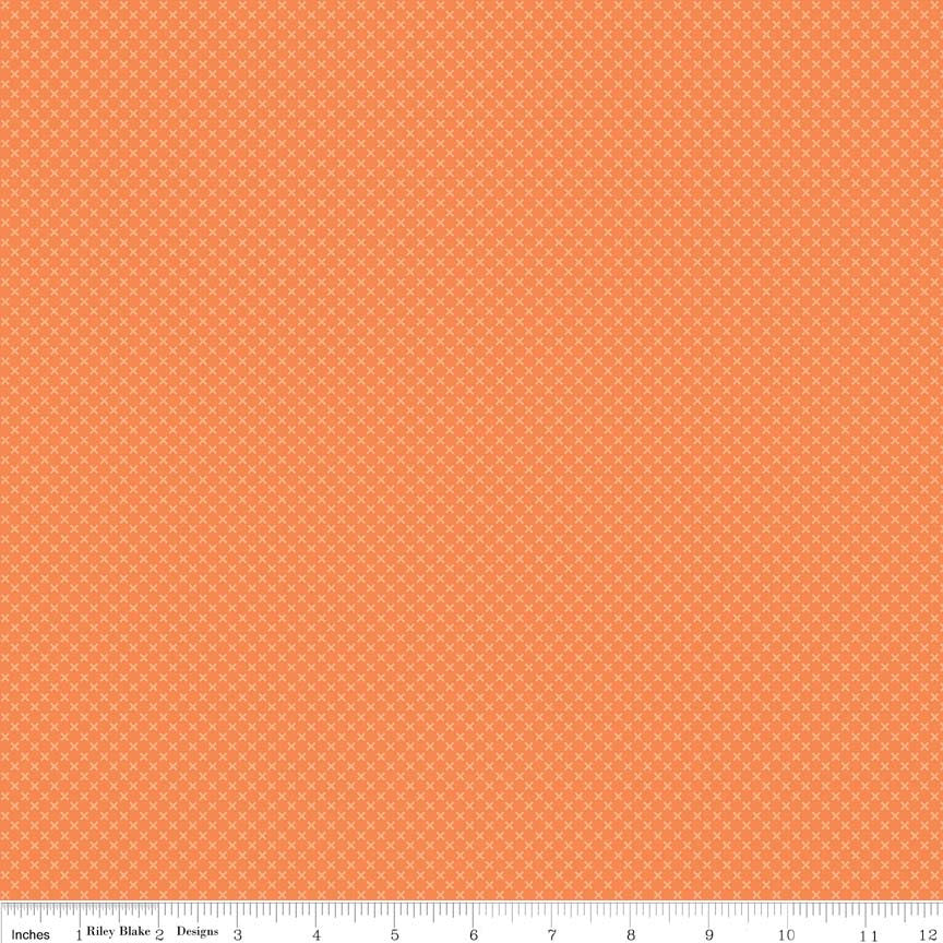 Orange Kisses Tone on Tone by Riley Blake Designs - Basic Coordinate - Quilting Cotton Fabric