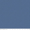 DEAL White on Denim Flat Swiss Dots - Riley Blake Designs - Blue Polka Dot - Quilting Cotton Fabric