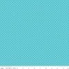 DEAL White on Peacock Blue Flat Swiss Dots - Riley Blake Designs - Polka Dot - Quilting Cotton Fabric